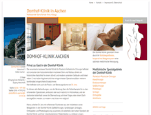 Tablet Screenshot of domhofklinik.de